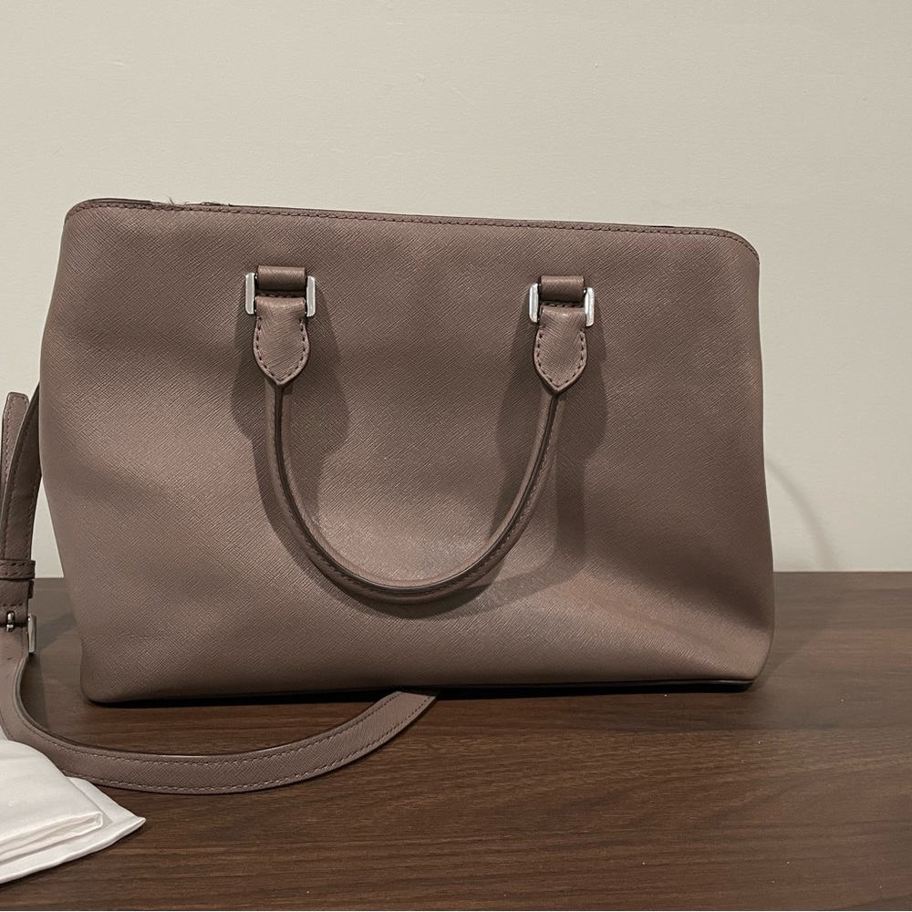 EUC - {MICHAEL Michael Kors} STUDIO SAVANNAH LARGE SATCHEL - Cinder 190049690635 - Picture 10 of 12